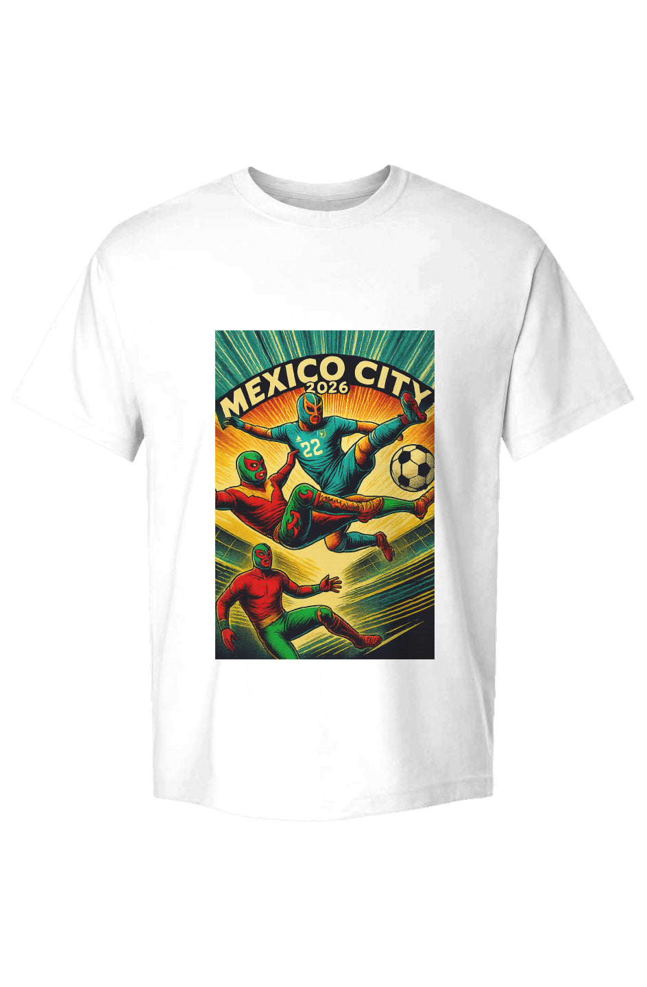 Masked Wrestlers Mexico Heavyweight T shirt