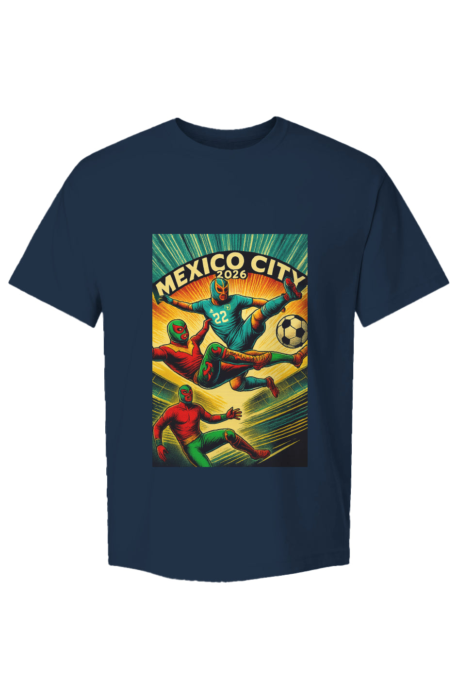 Masked Wrestlers Mexico Heavyweight T shirt