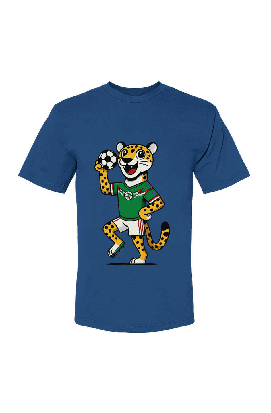 Mexico Jaguar USA-Color Stripes 100% USA-Made Cotton T-Shirt