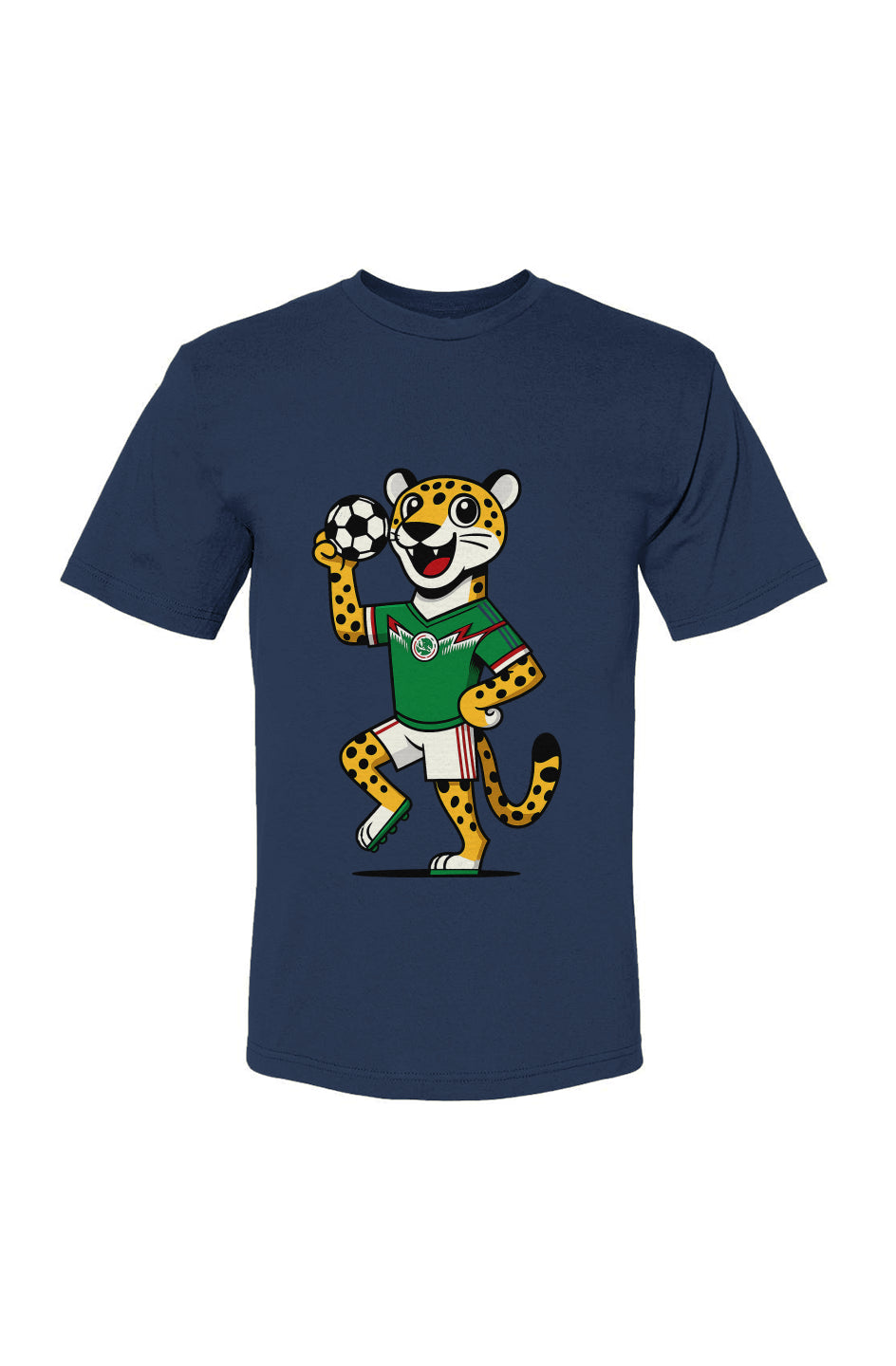 Mexico Jaguar Casual Stripes USA-Made 100% Cotton T-Shirt