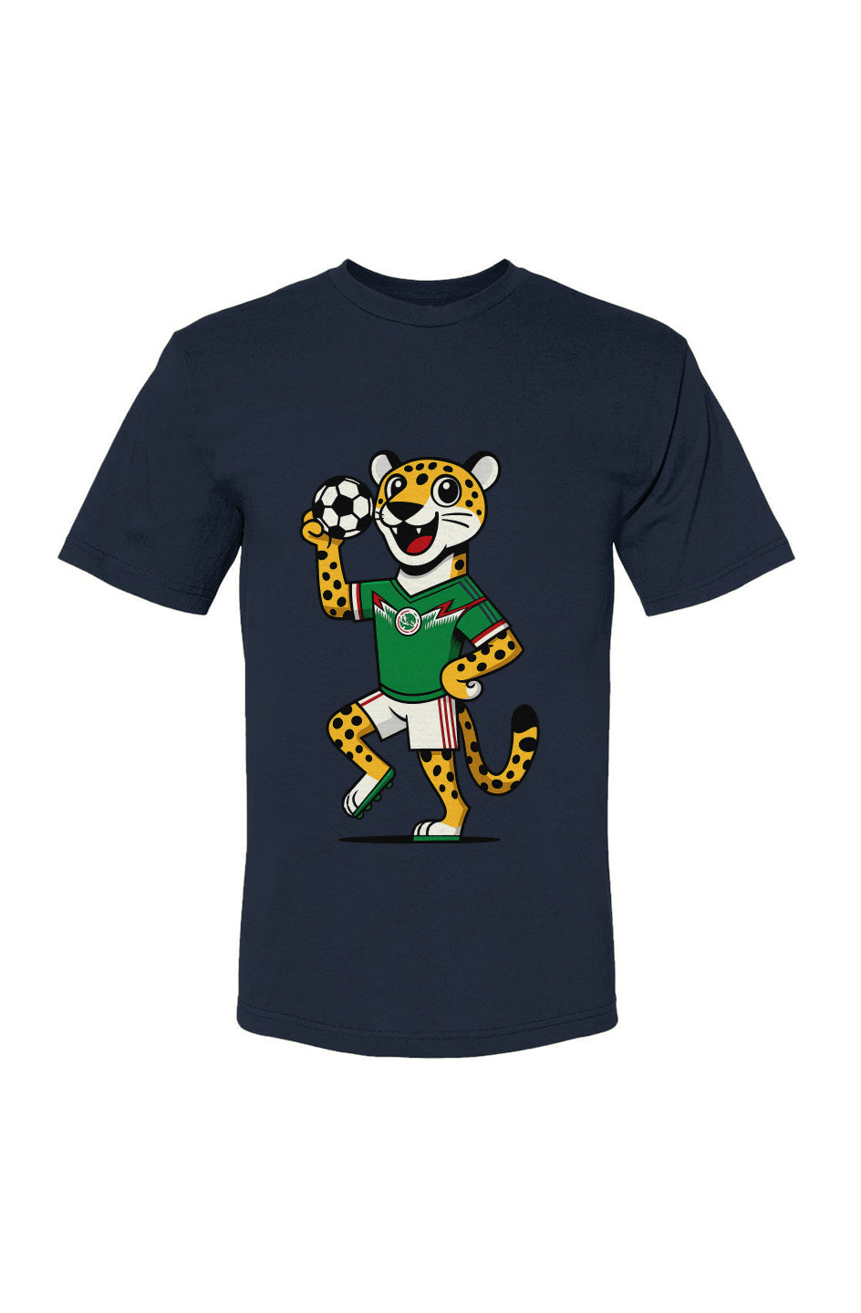 Mexico Jaguar Casual Stripes USA-Made 100% Cotton T-Shirt