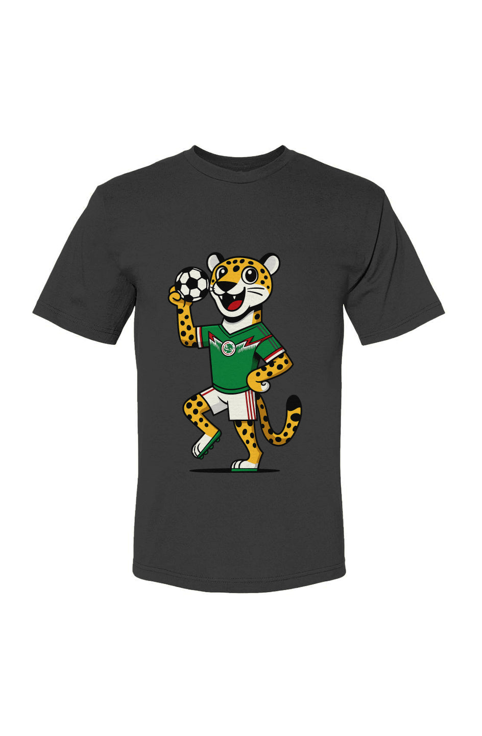 Mexico Jaguar Casual Stripes USA-Made 100% Cotton T-Shirt