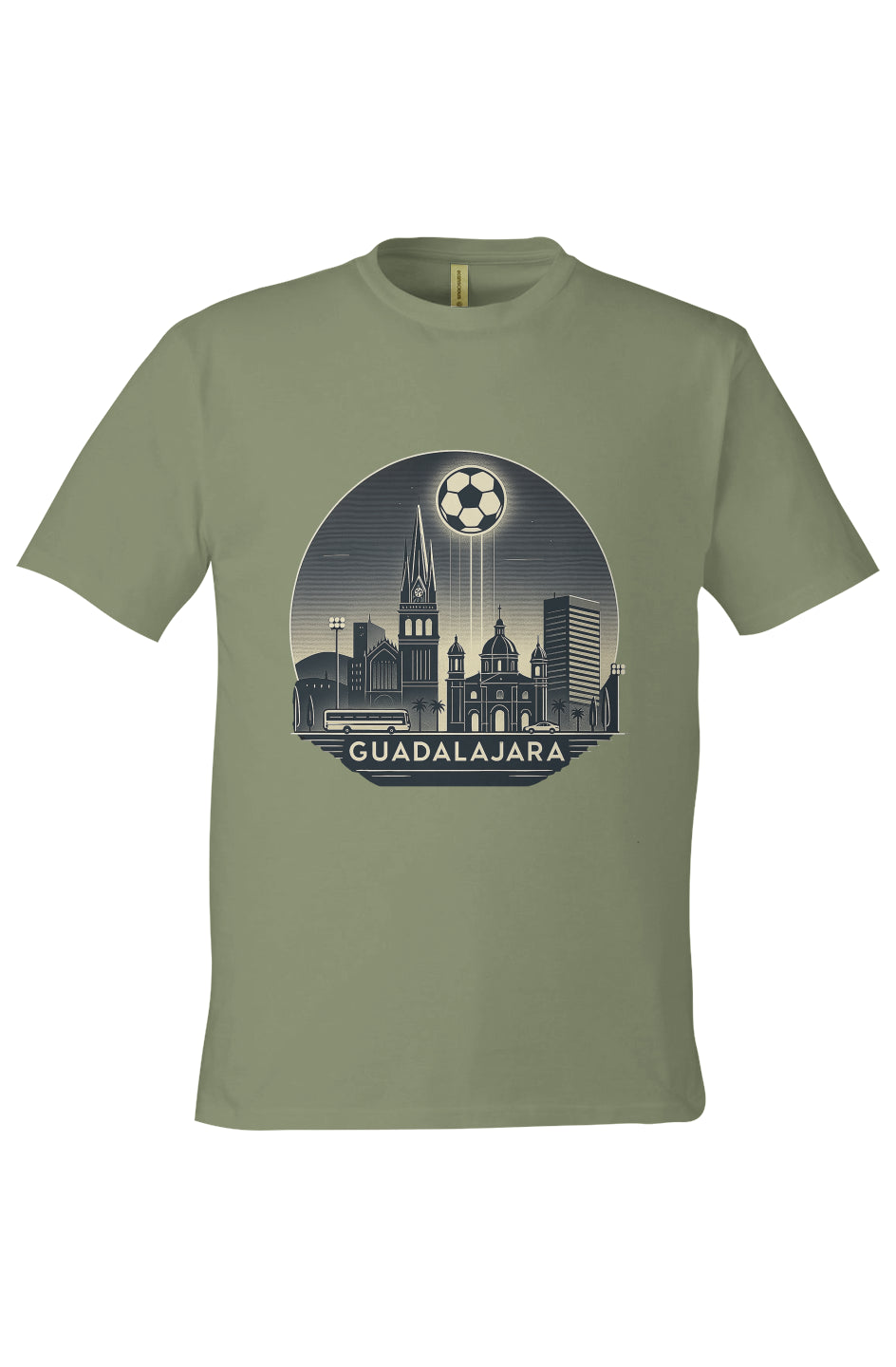 Guadalajara Skyline Mexico-Made 100% Cotton T-Shirt
