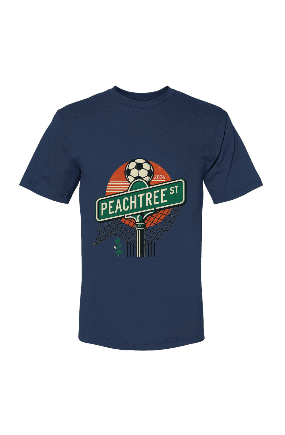 Atlanta Peachtree Street USA-Made 100% Cotton T-Shirt