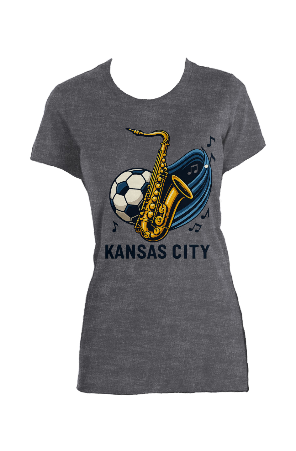 Kansas City Saxophone Ladies Made in USA Crew T-Shirt