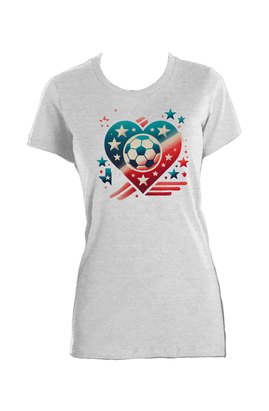 Texas Heart Ladies USA-Made T-Shirt