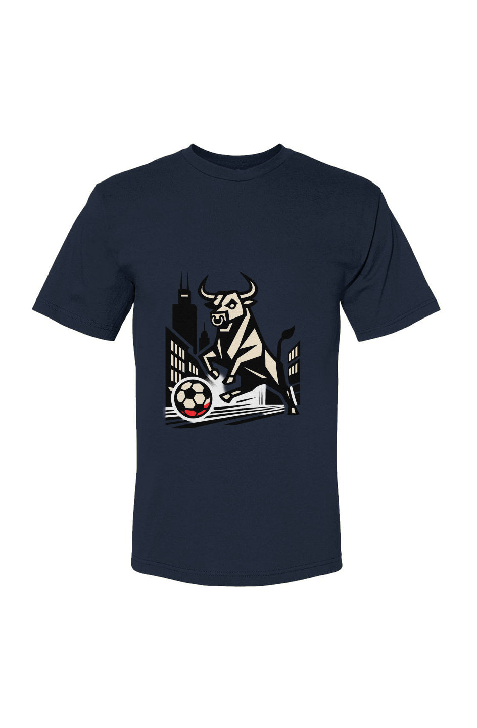 USA Buhl City Black, Navy, Light Navy USA-Made 100% Cotton T-Shirt
