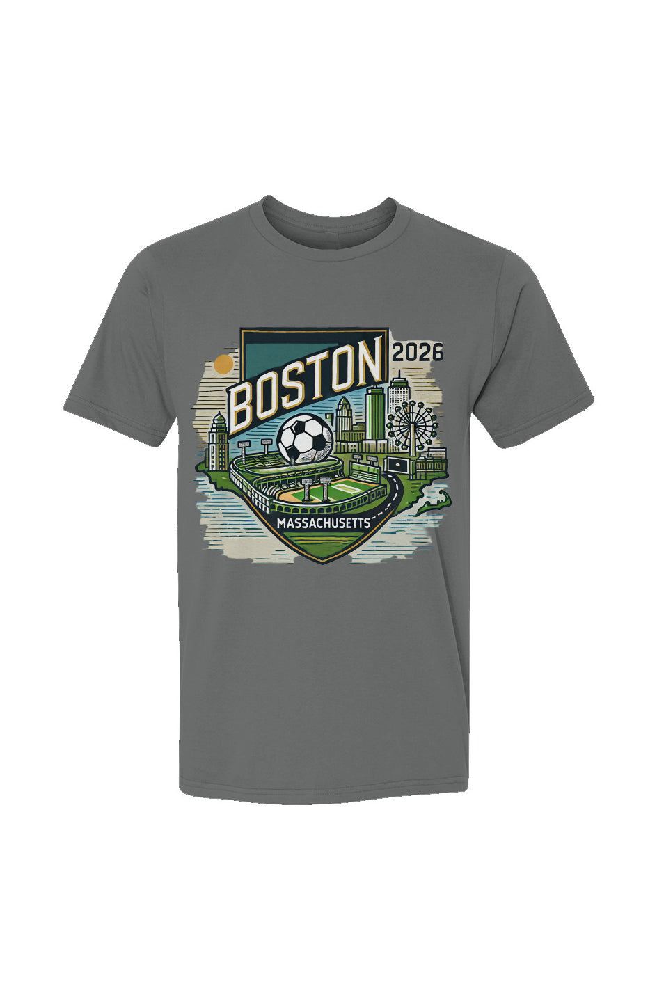 Boston Massachusetts USA-Made Ringspun Unisex T-Shirt