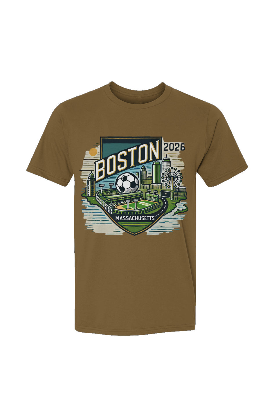 Boston Massachusetts USA-Made Ringspun Unisex T-Shirt