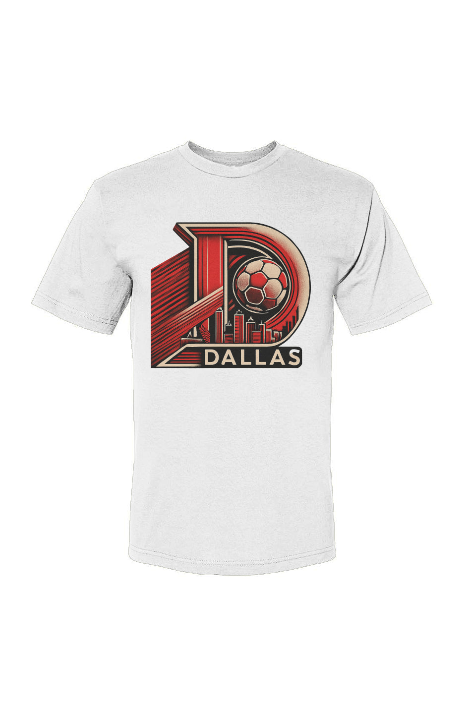 Dallas D Red USA-Made 100% Cotton T-Shirt