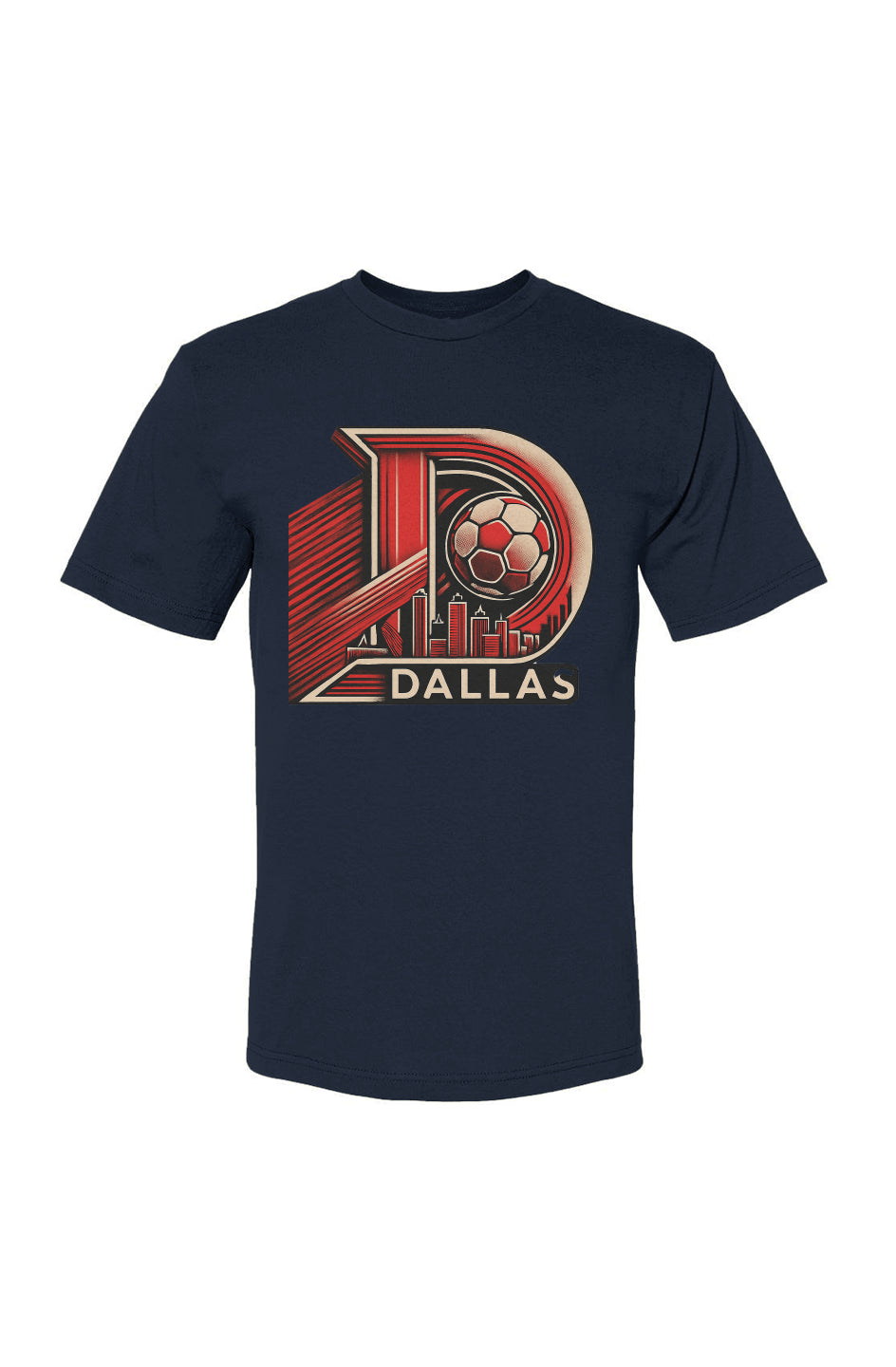 Dallas D Red USA-Made 100% Cotton T-Shirt