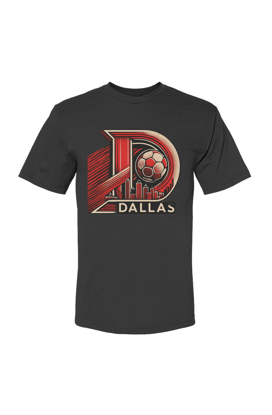 Dallas D Red USA-Made 100% Cotton T-Shirt