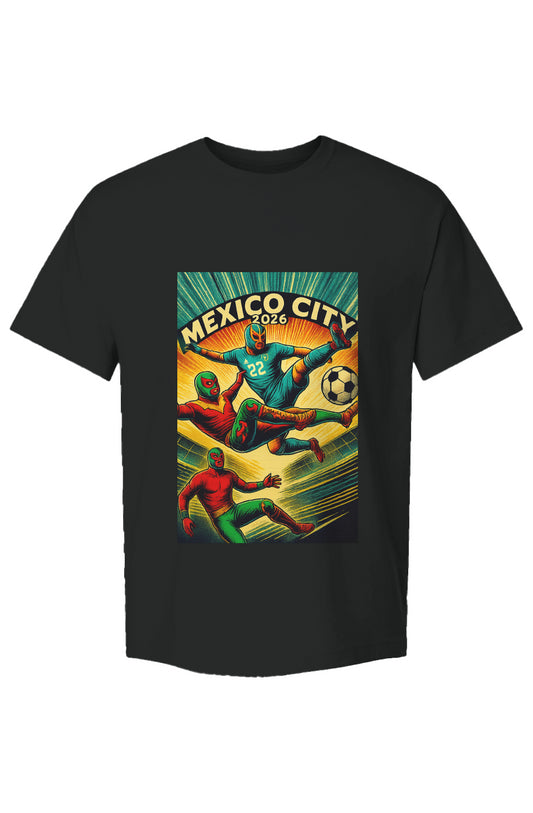 Masked Wrestlers Mexico Heavyweight T shirt