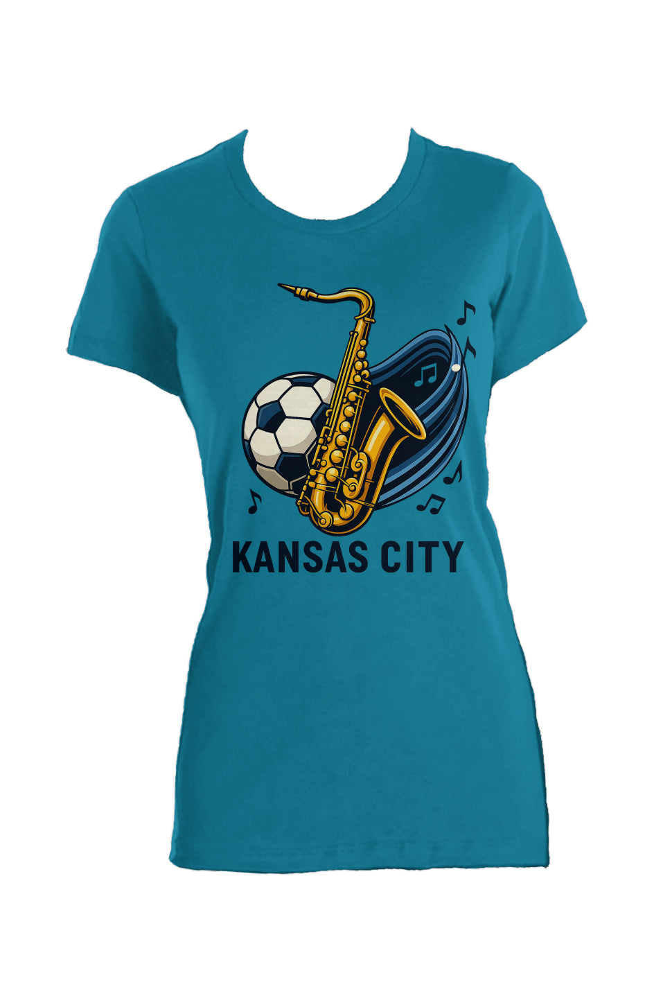 Kansas City Saxophone Ladies Made in USA Crew T-Shirt