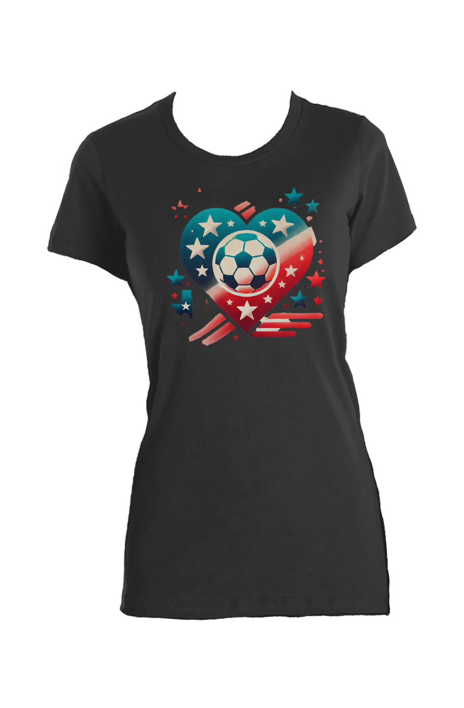 Texas Heart Ladies USA-Made T-Shirt
