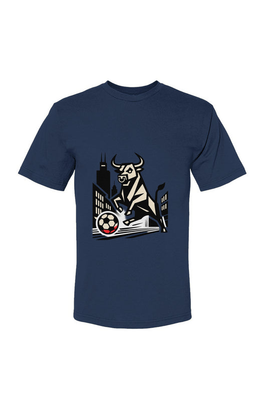 USA Buhl City Black, Navy, Light Navy USA-Made 100% Cotton T-Shirt