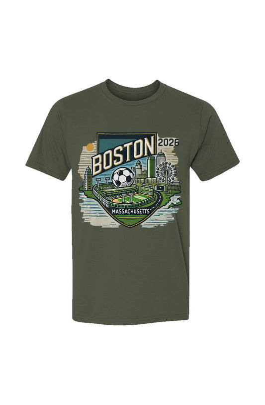 Boston Massachusetts USA-Made Ringspun Unisex T-Shirt