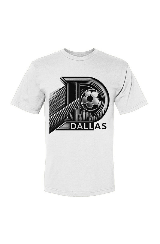 Dallas D White Black USA-Made 100% Cotton T-Shirt
