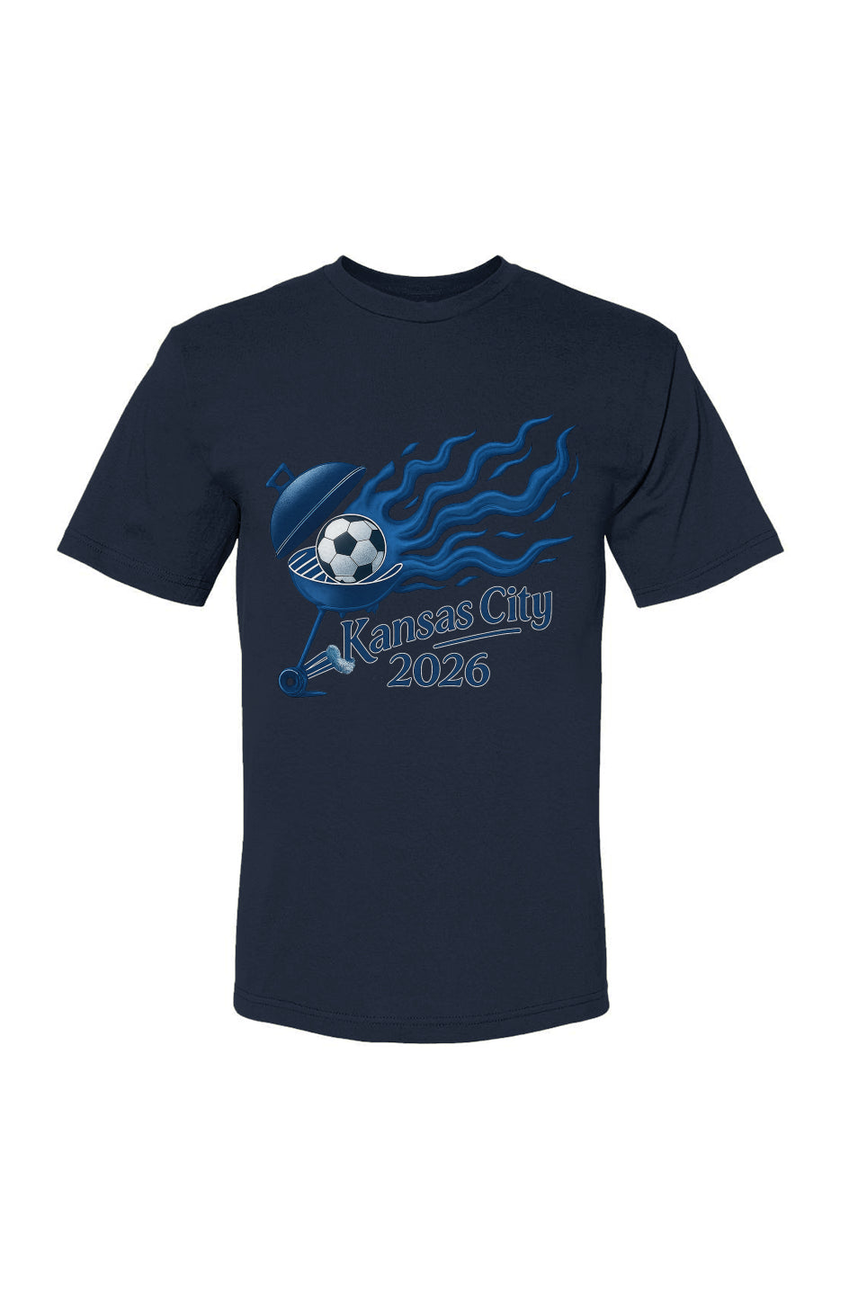 Kansas City Blue Steel Grill USA-Made 100% Cotton T-Shirt